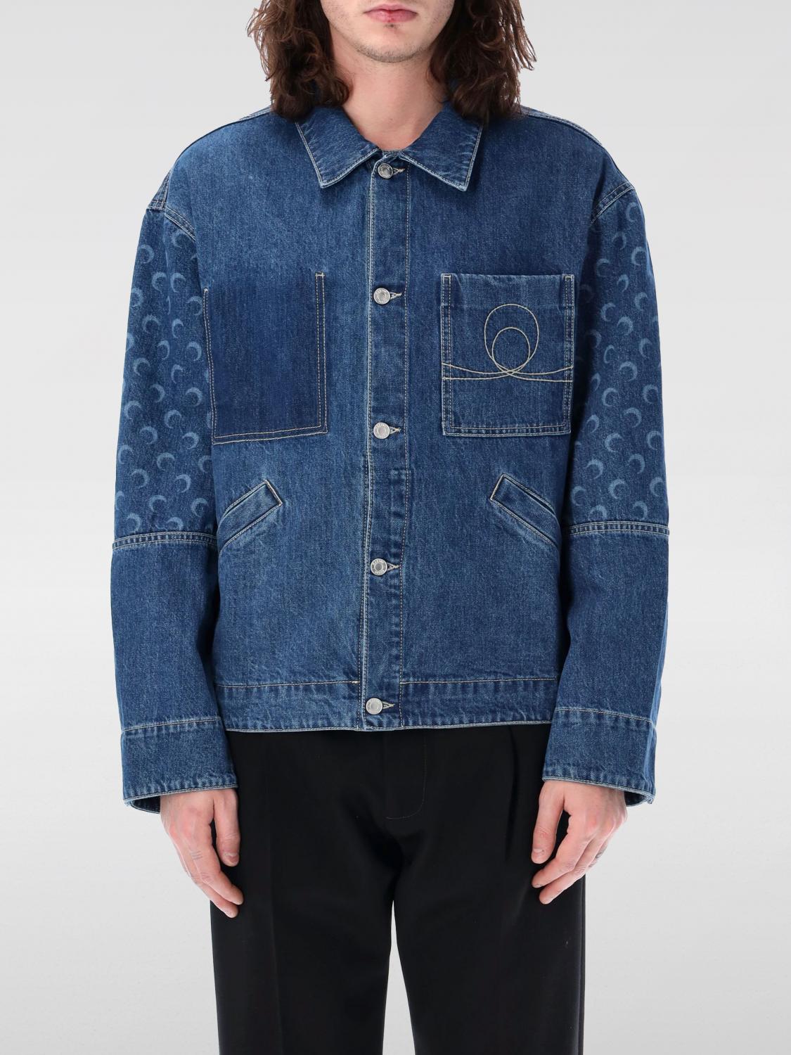 MARINE SERRE: Giacca uomo Blue Giacca Marine Serre