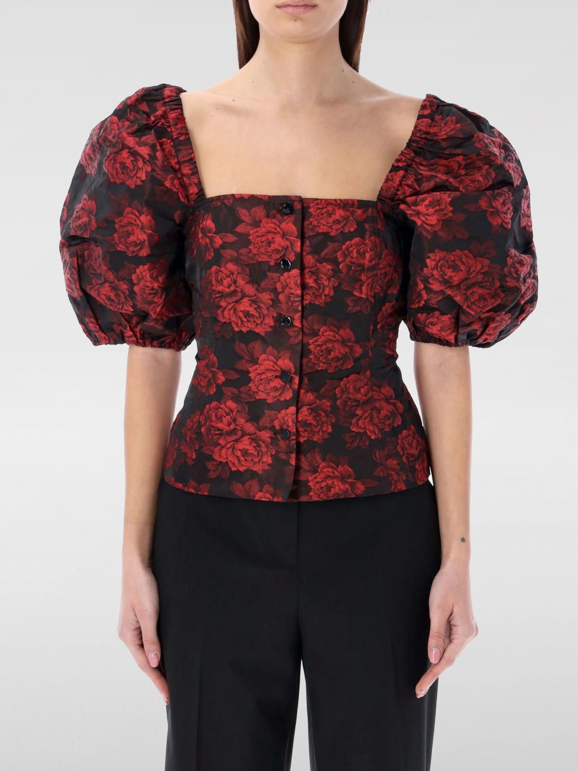 Ganni Top woman - Red | F8947 | GIGLIO.COM