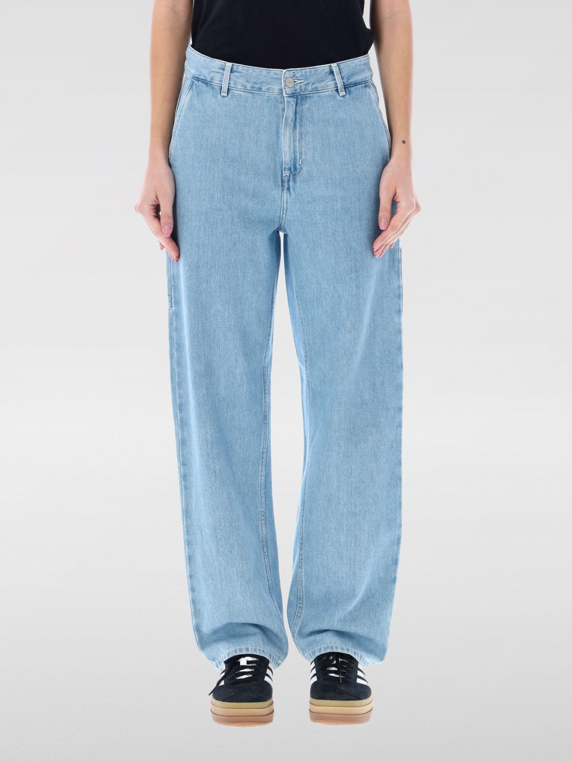 デニム・ジーパン CARHARTT WIP Woman Jeans Blue I031251 0106 Carhartt WIP Pierce Women's Straight Denim Pants Women's