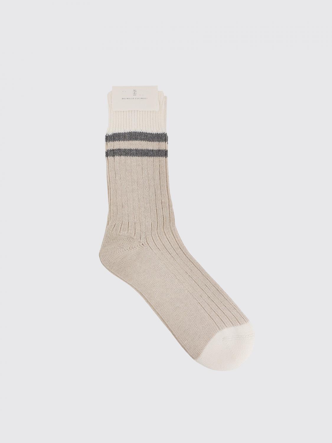 BRUNELLO CUCINELLI 삭스: 삭스 남성 Brunello Cucinelli, 베이지 - Img 1