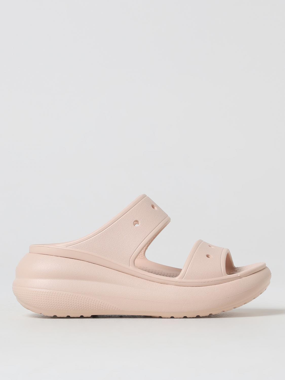 CROCS: Flat sandals woman Pink Crocs flat sandal 207670 online