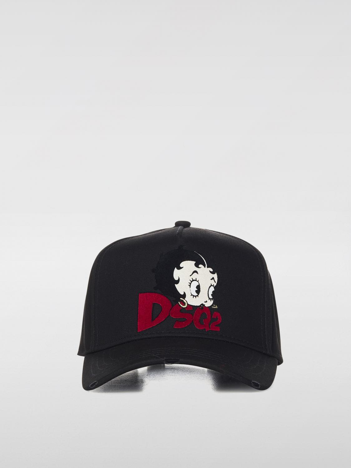 DSQUARED2 HAT: Hat men Dsquared2, Black - Img 1