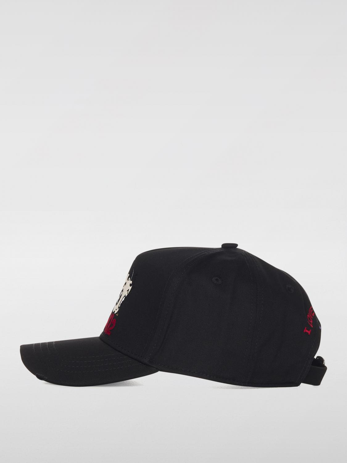 DSQUARED2 HAT: Hat men Dsquared2, Black - Img 2