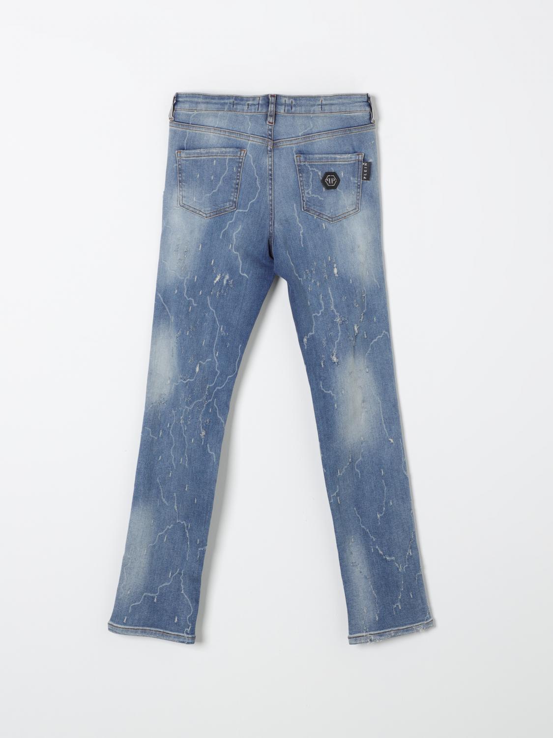 PHILIPP PLEIN JEANS: Philipp Plein boys' jeans, Blue - Img 2