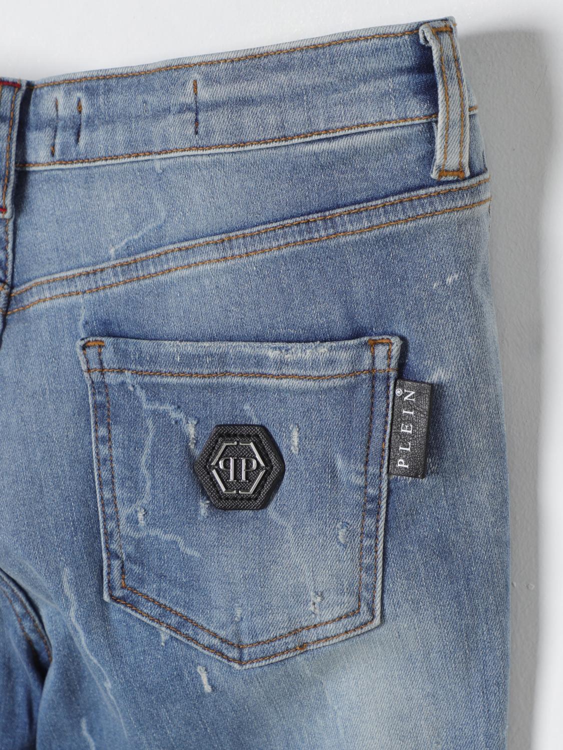PHILIPP PLEIN JEANS: Philipp Plein boys' jeans, Blue - Img 3