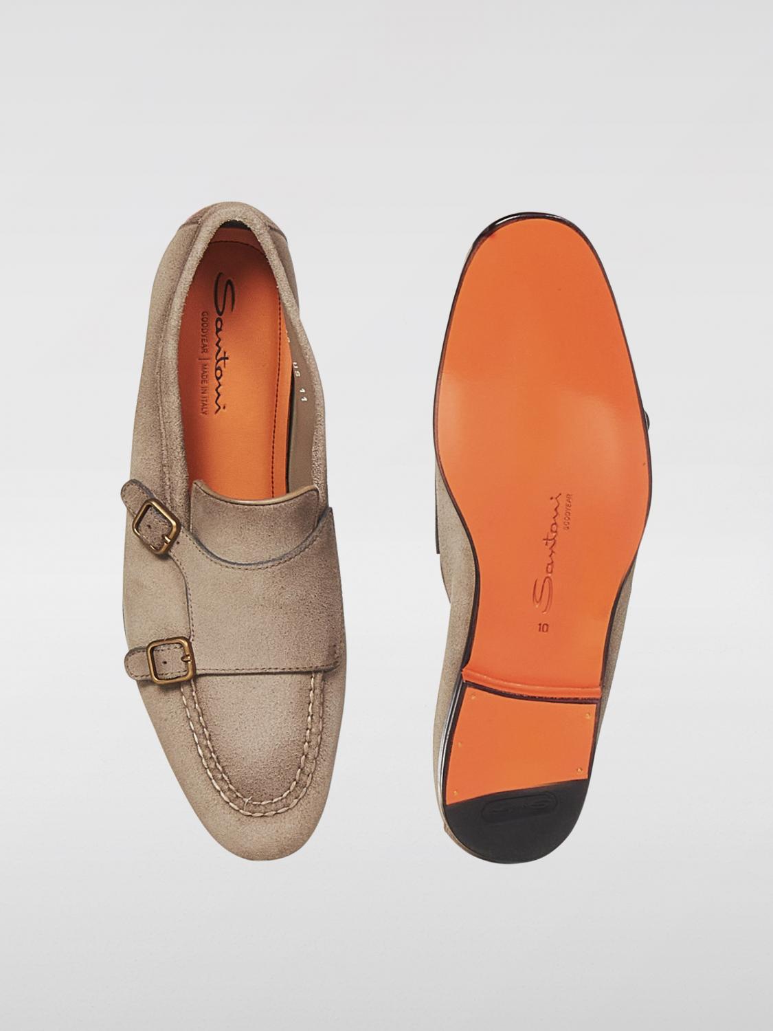 SANTONI MOKASSINS: Mokassins herren Santoni, Beige - Img 4