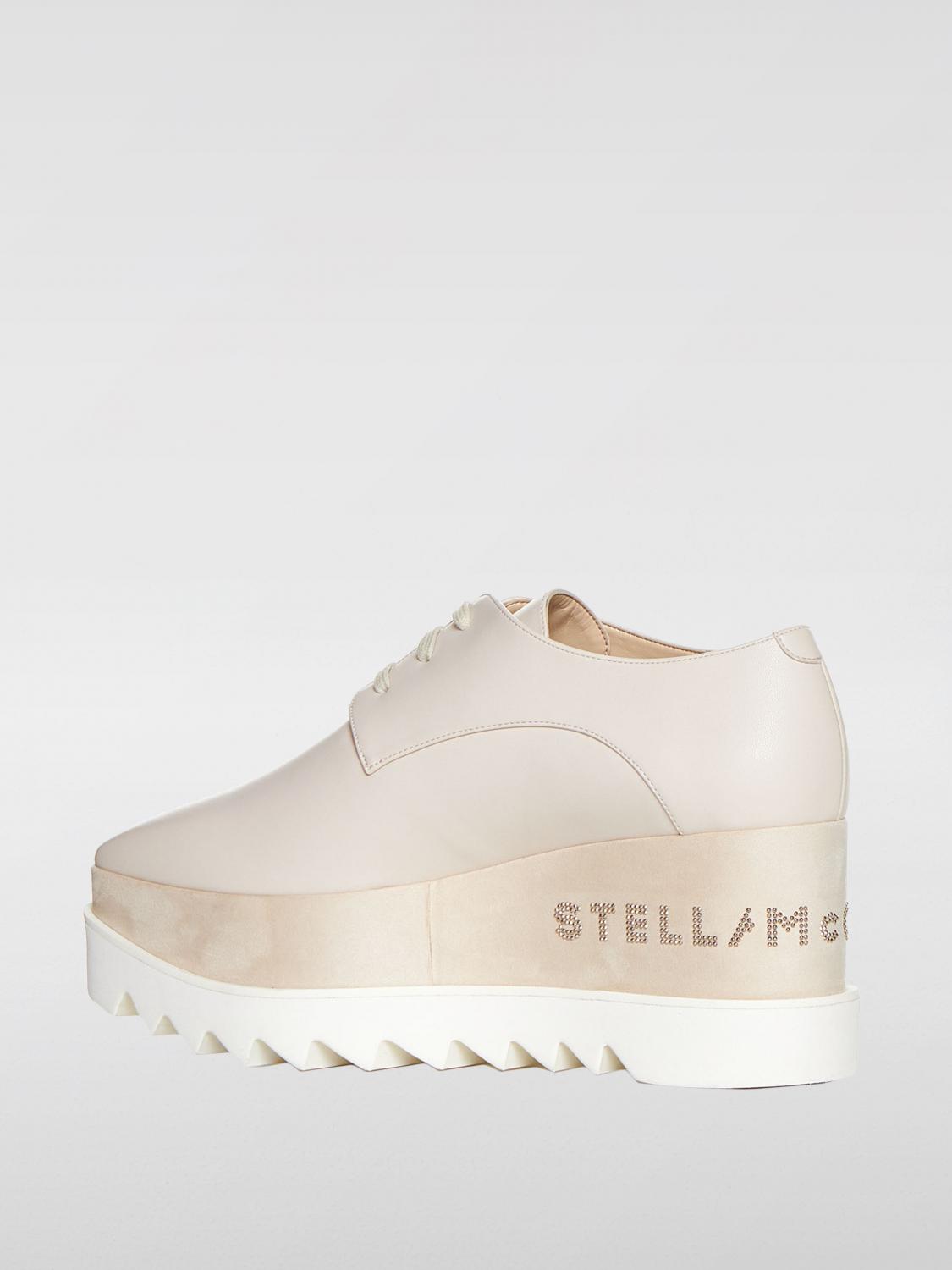 STELLA MCCARTNEY SCARPE CON ZEPPA: Derby Elyse Stella McCartney in pelle sintetica , Bianco - Img 3