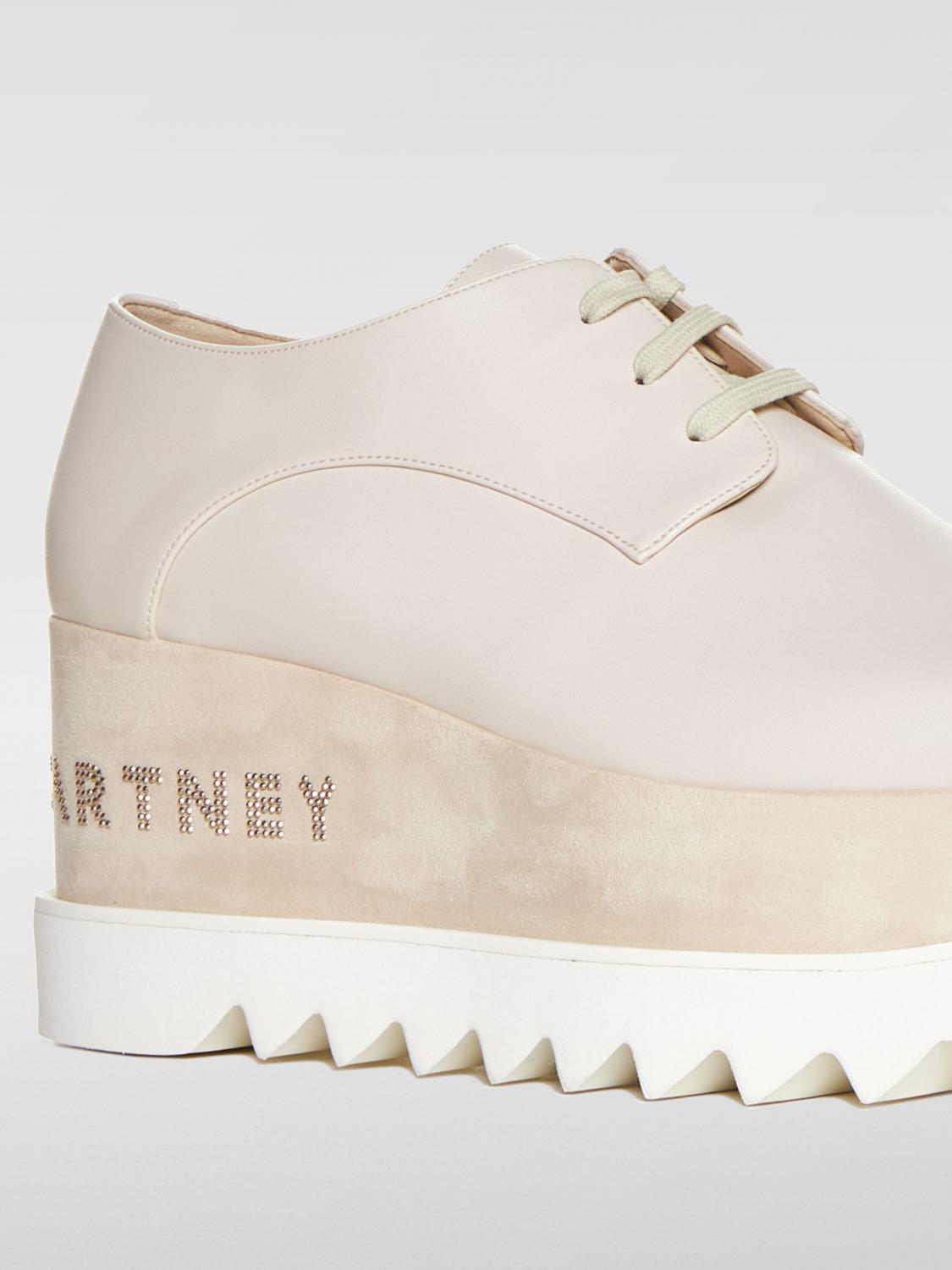STELLA MCCARTNEY SCARPE CON ZEPPA: Derby Elyse Stella McCartney in pelle sintetica , Bianco - Img 4