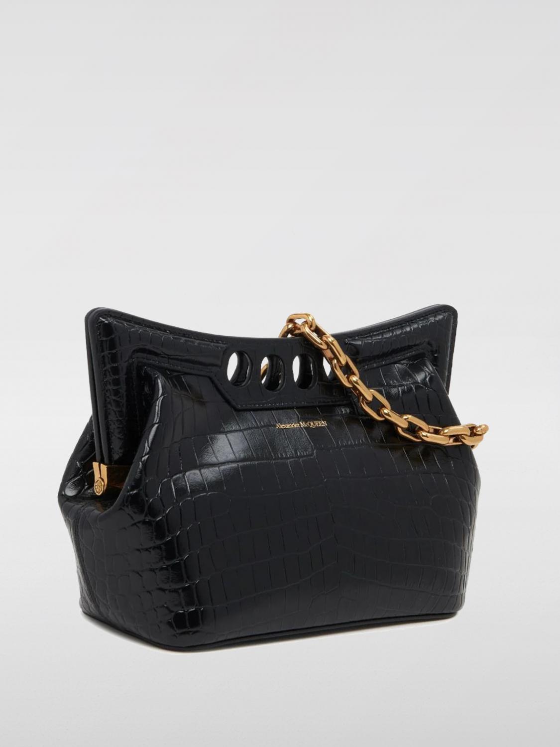 ショルダーバッグ・ポシェット ALEXANDER MCQUEEN Woman Shoulder bag Black 7430911BLGN 1000 Alexander McQueen Small The Seal Cross Body Bag | Black