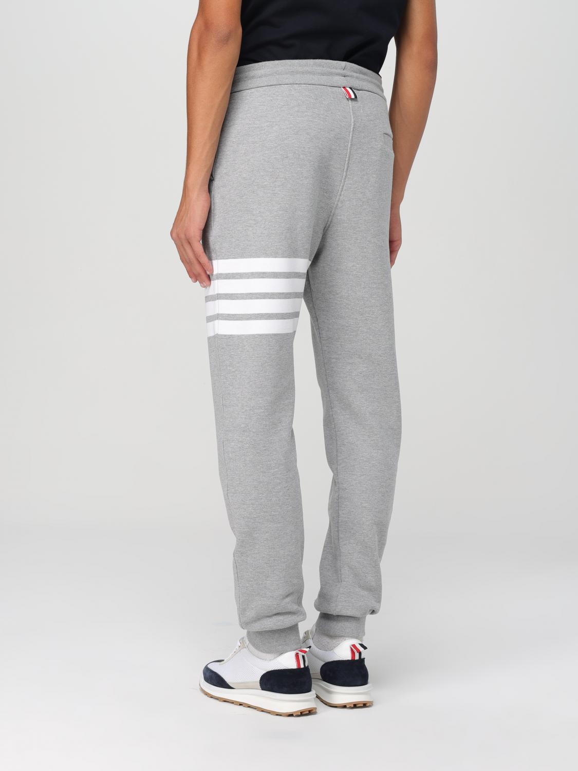 THOM BROWNE 팬츠: Thom Browne 4-Bar 코튼 스포츠 팬츠, 그레이 1 - Img 3