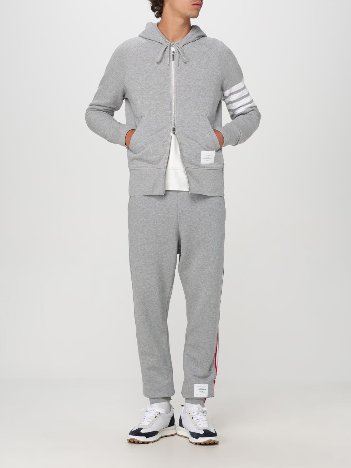 THOM BROWNE SWEATSHIRT: Thom Browne 4-Bar Cotton Sweatshirt, Grey - Img 2
