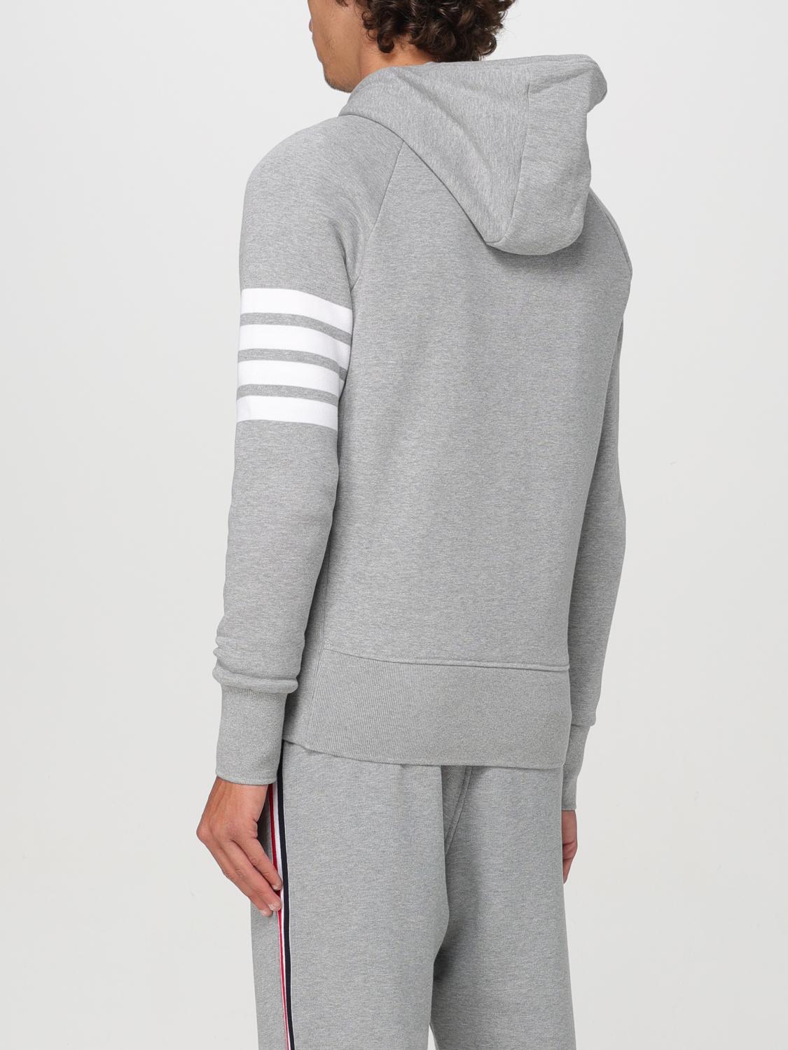 THOM BROWNE SWEATSHIRT: Thom Browne 4-Bar Cotton Sweatshirt, Grey - Img 3