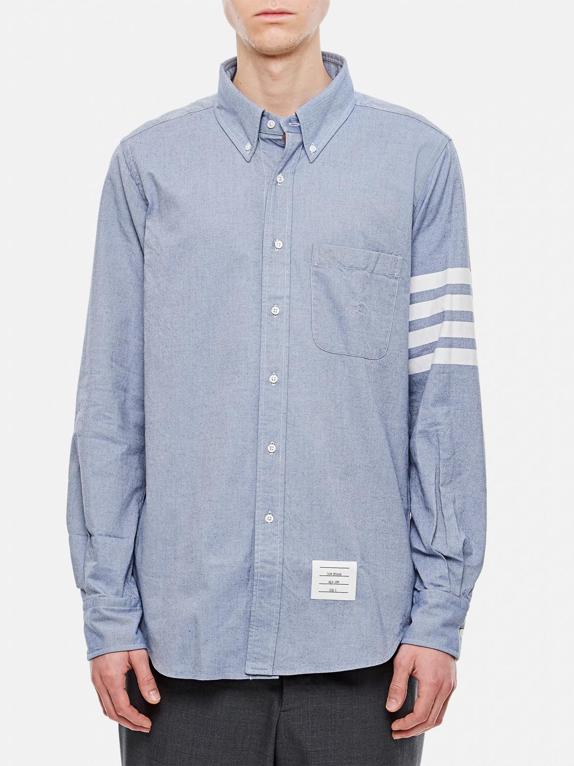 THOM BROWNE SHIRT: Shirt men Thom Browne, Gnawed Blue - Img 1