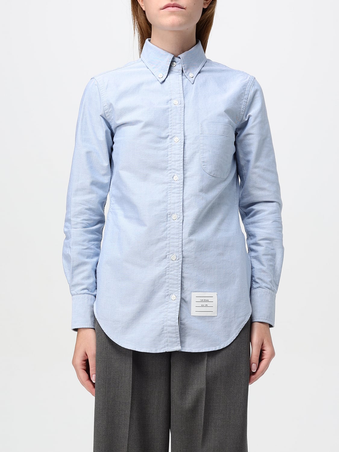 THOM BROWNE CAMISA: Camisa mujer Thom Browne, Celeste - Img 1