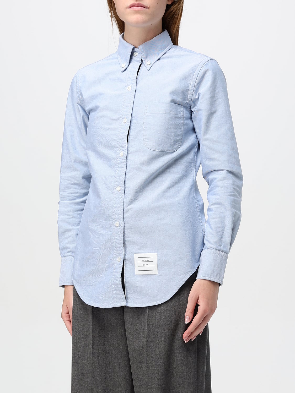 THOM BROWNE CAMISA: Camisa mujer Thom Browne, Celeste - Img 4