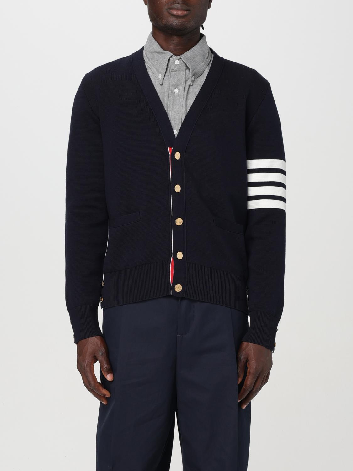 THOM BROWNE STRICKJACKE: Thom Browne 4-Bar Cardigan, Blau - Img 1