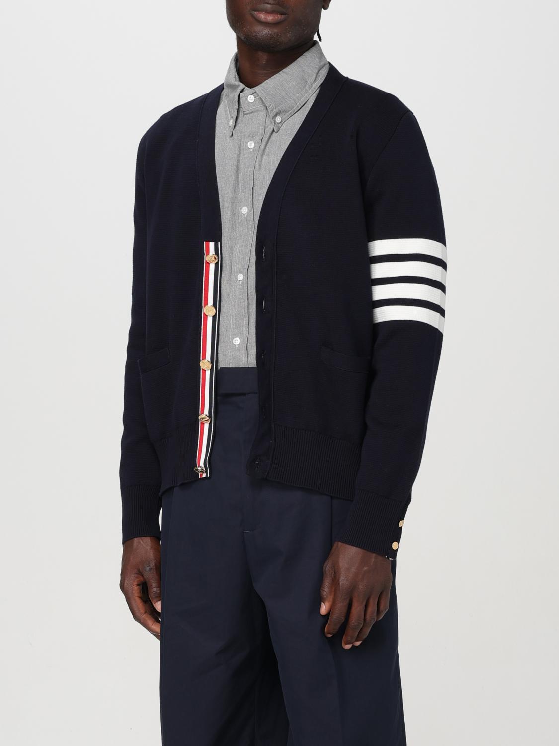 THOM BROWNE STRICKJACKE: Thom Browne 4-Bar Cardigan, Blau - Img 4