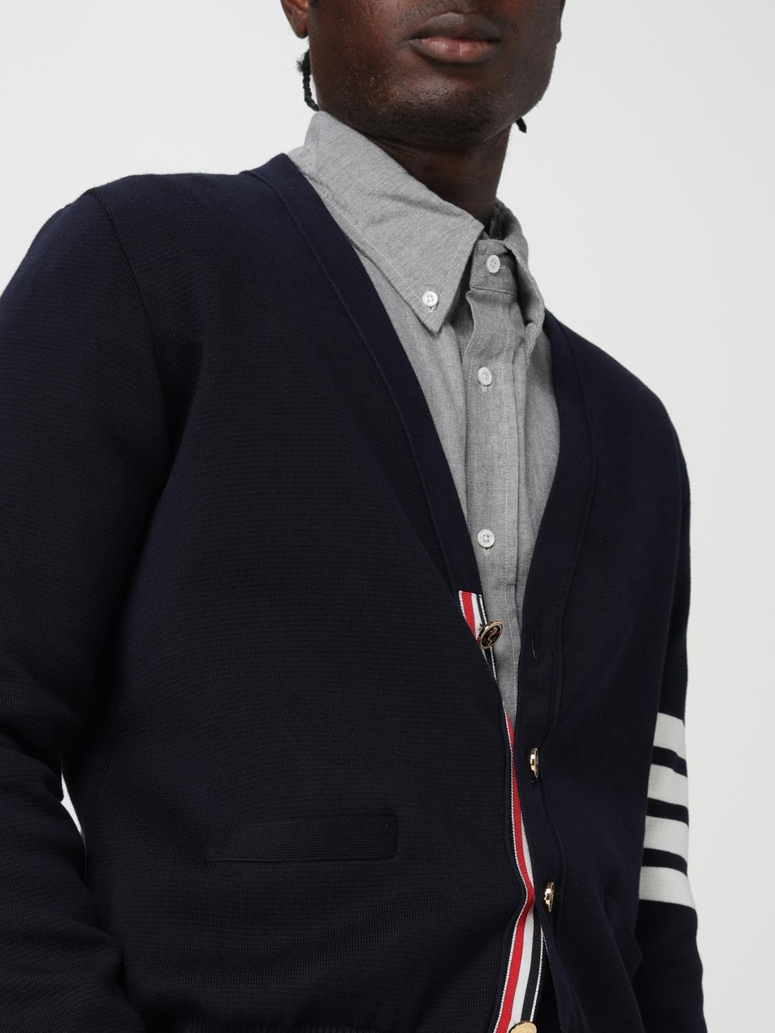 THOM BROWNE STRICKJACKE: Thom Browne 4-Bar Cardigan, Blau - Img 5