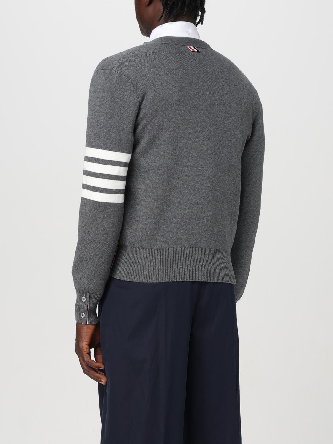 THOM BROWNE STRICKJACKE: Thom Browne 4-Bar Cardigan, Grau - Img 3