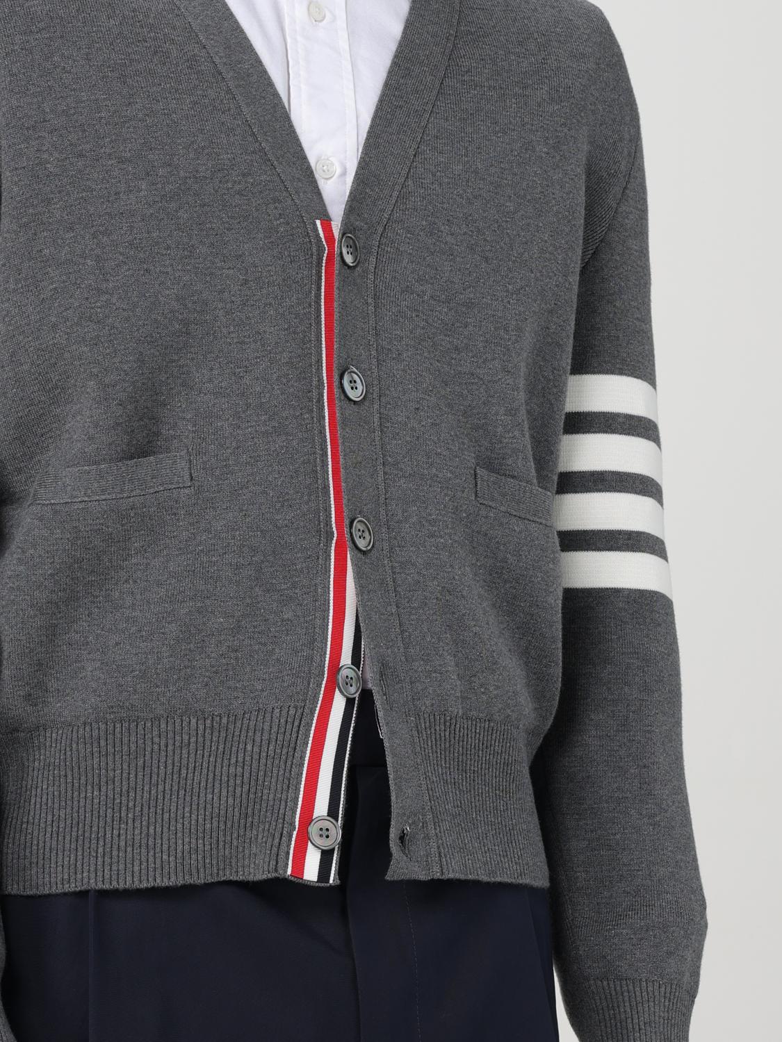 THOM BROWNE STRICKJACKE: Thom Browne 4-Bar Cardigan, Grau - Img 5