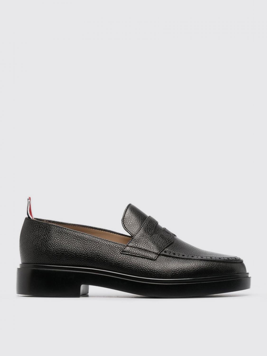 THOM BROWNE MOCASSINI: Mocassino Thom Browne in pelle a grana , Nero - Img 1