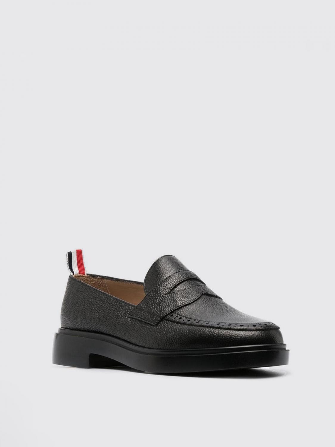 THOM BROWNE MOCASSINI: Mocassino Thom Browne in pelle a grana , Nero - Img 2