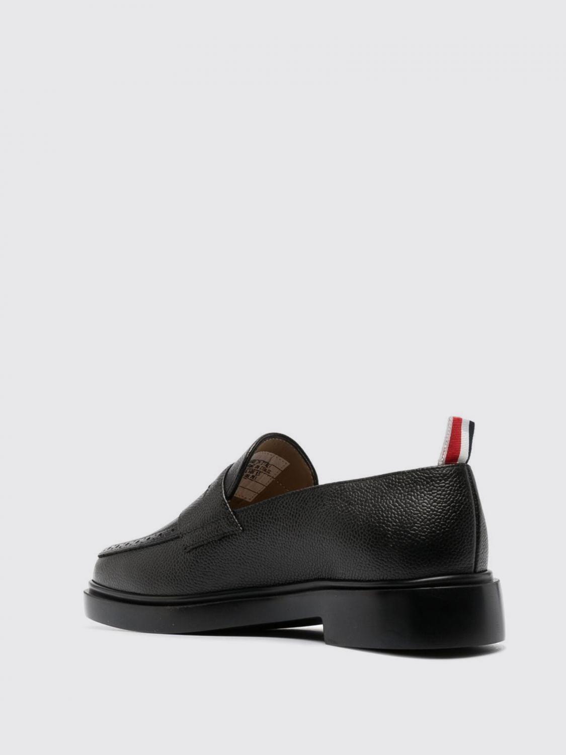 THOM BROWNE MOCASSINI: Mocassino Thom Browne in pelle a grana , Nero - Img 3