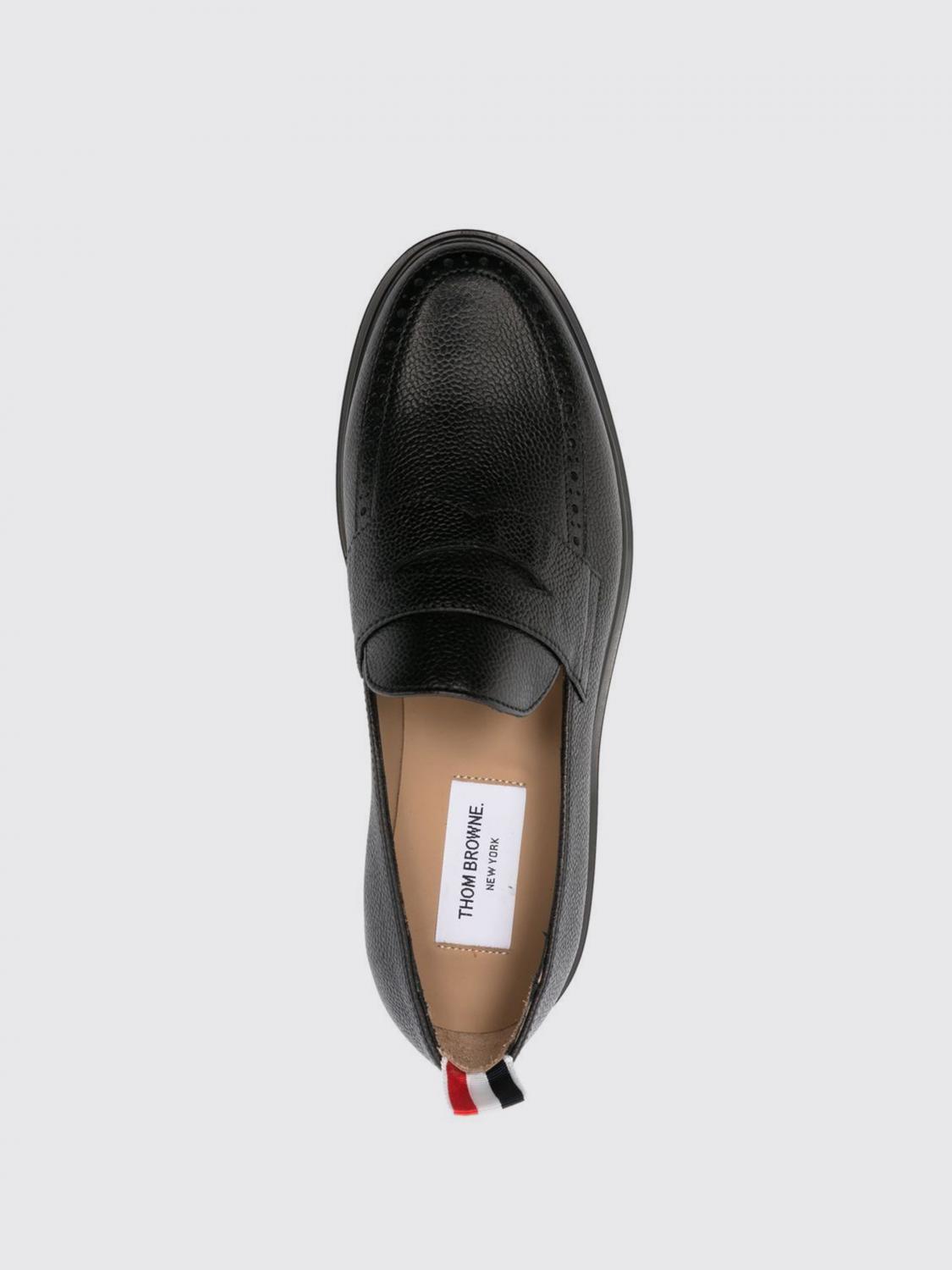 THOM BROWNE MOCASSINI: Mocassino Thom Browne in pelle a grana , Nero - Img 4
