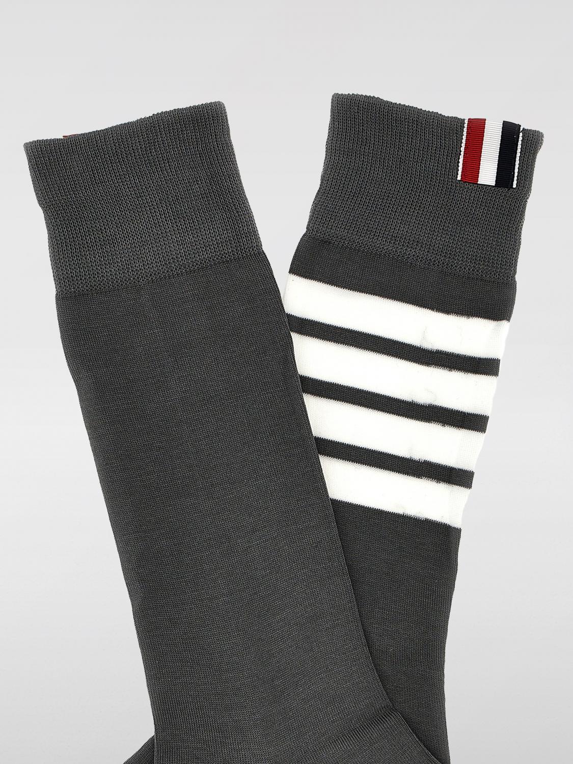 THOM BROWNE CALZE: Calze Thom Browne in cotone stretch , Grigio - Img 2