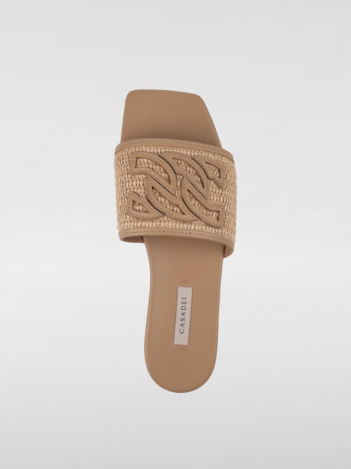 サンダル・ミュール CASADEI Women Sandals 1M359X0001PORTF3113 BEIGE CASADEI: women's flat sandals - Brown | Casadei flat sandals