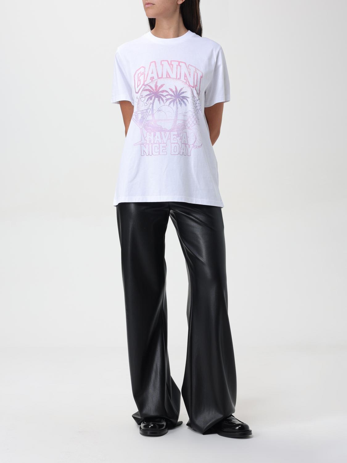 GANNI T-SHIRT: T-shirt woman Ganni, White - Img 2