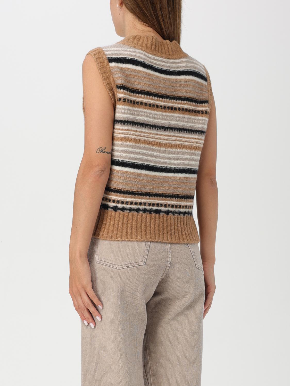 GANNI GILET: Pull femme Ganni, Marron - Img 2