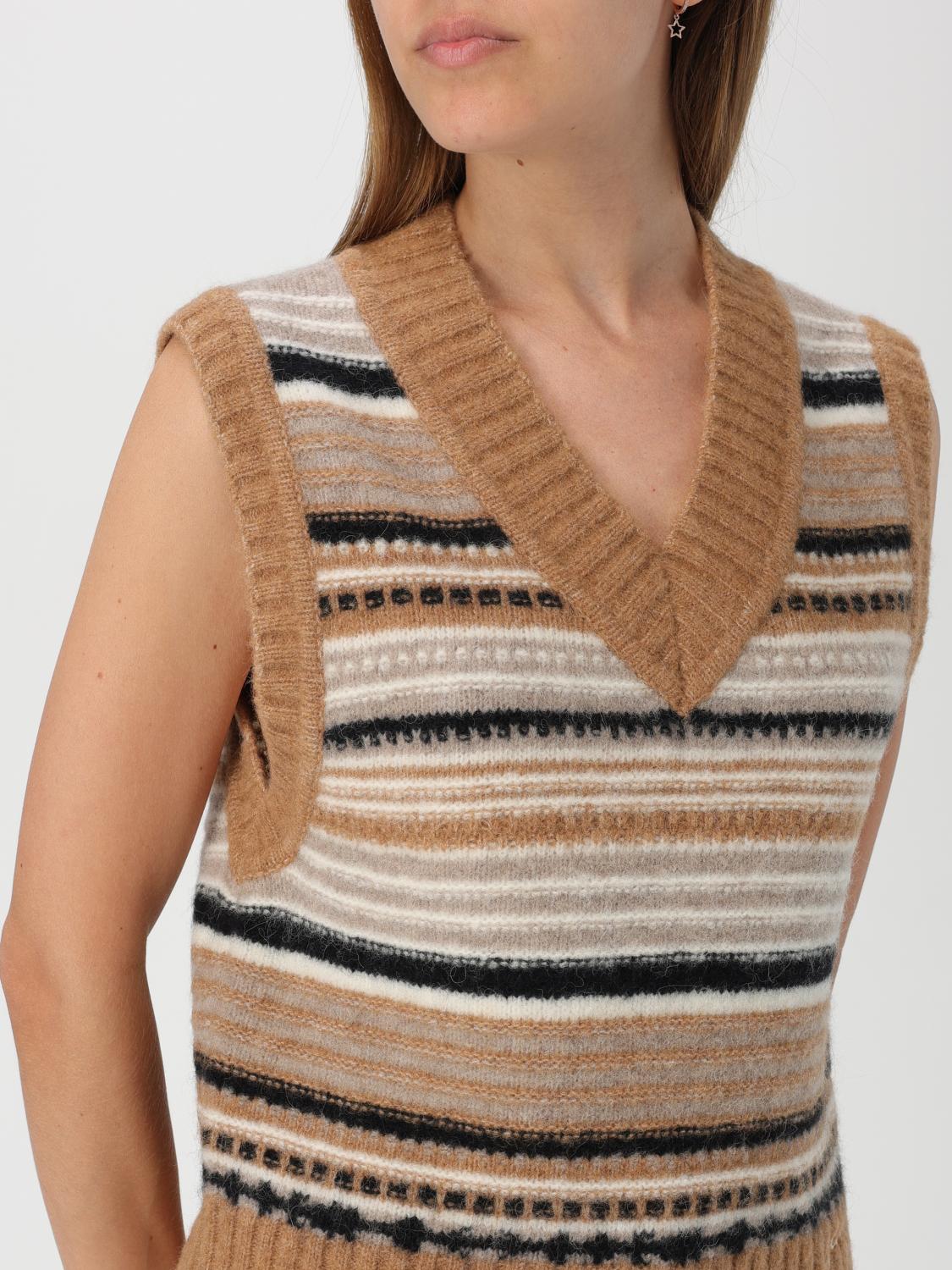 GANNI GILET: Pull femme Ganni, Marron - Img 3
