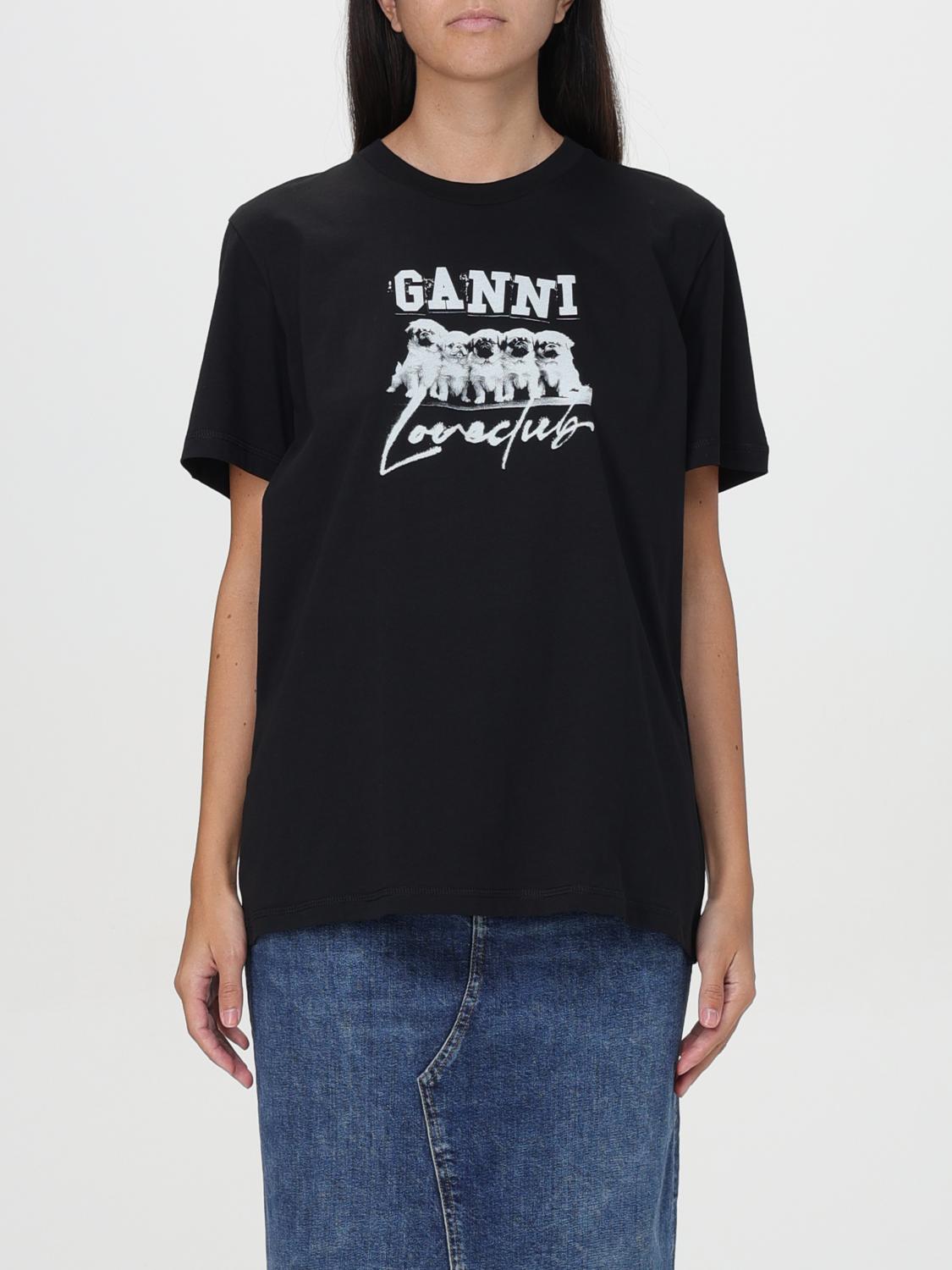 GANNI T-SHIRT: T-shirt woman Ganni, Black - Img 1