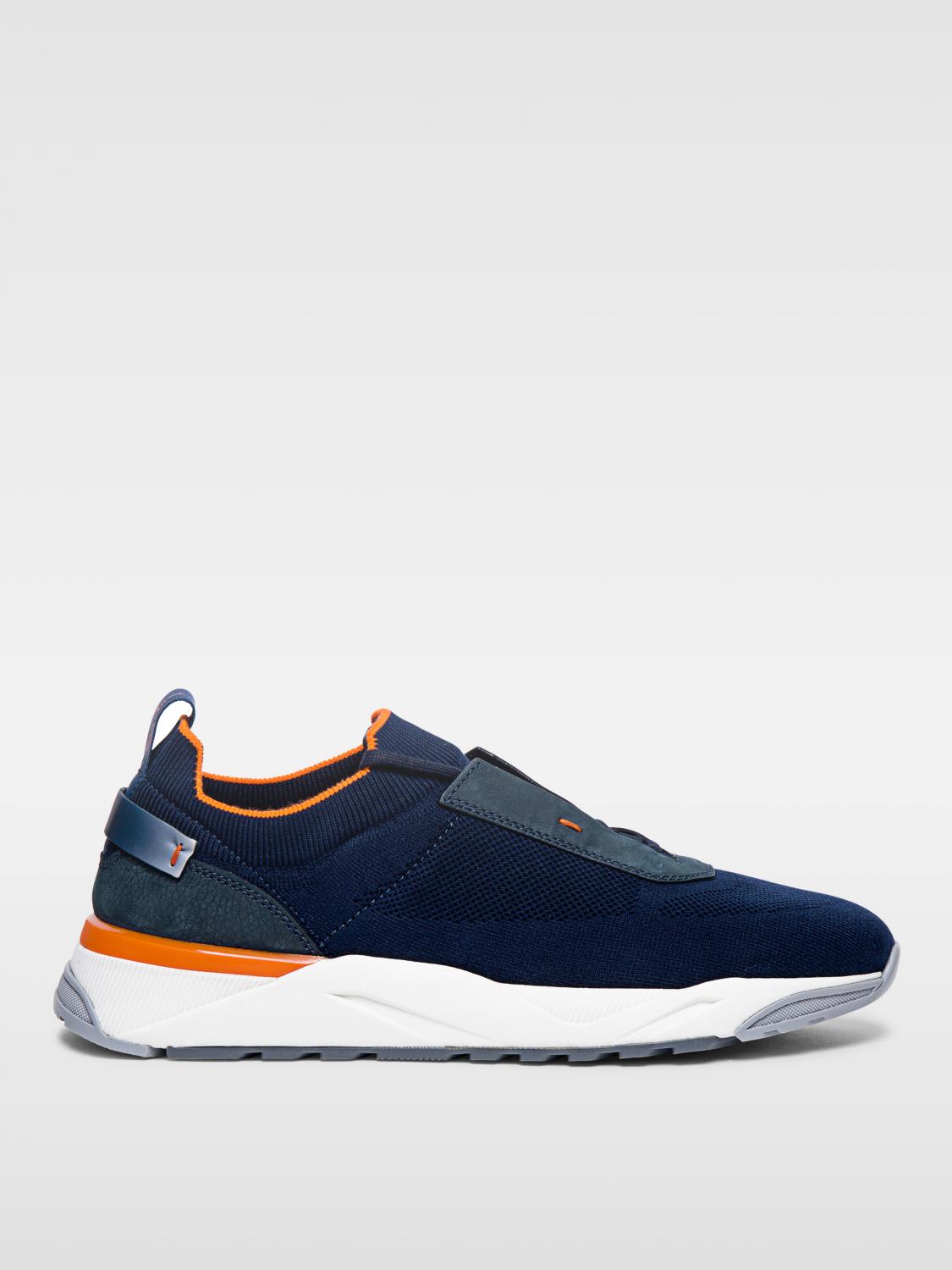 SANTONI BASKETS: Baskets homme Santoni, Bleu - Img 1