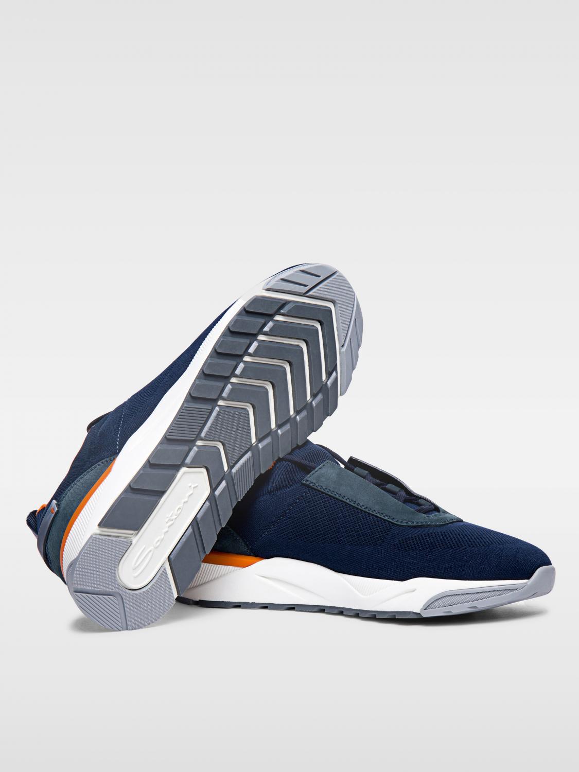 SANTONI BASKETS: Baskets homme Santoni, Bleu - Img 4