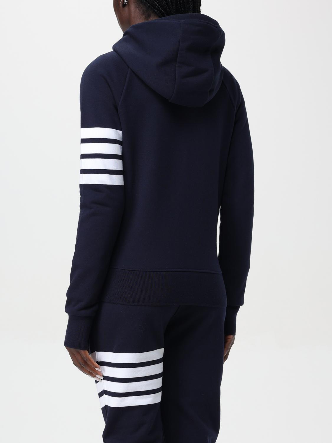 THOM BROWNE FELPA: Felpa con zip 4-bar Thom Browne, Blue Navy - Img 3
