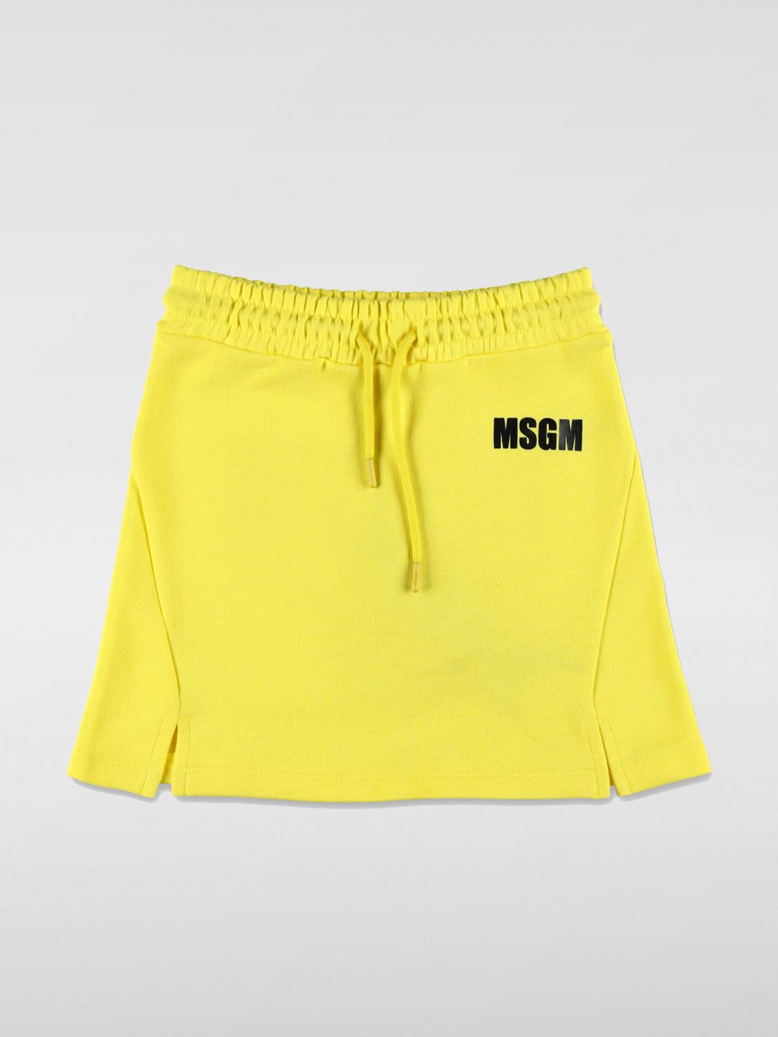 MSGM KIDS：スカート ボーイ - イエロー | GIGLIO.COMオンラインのMSGM