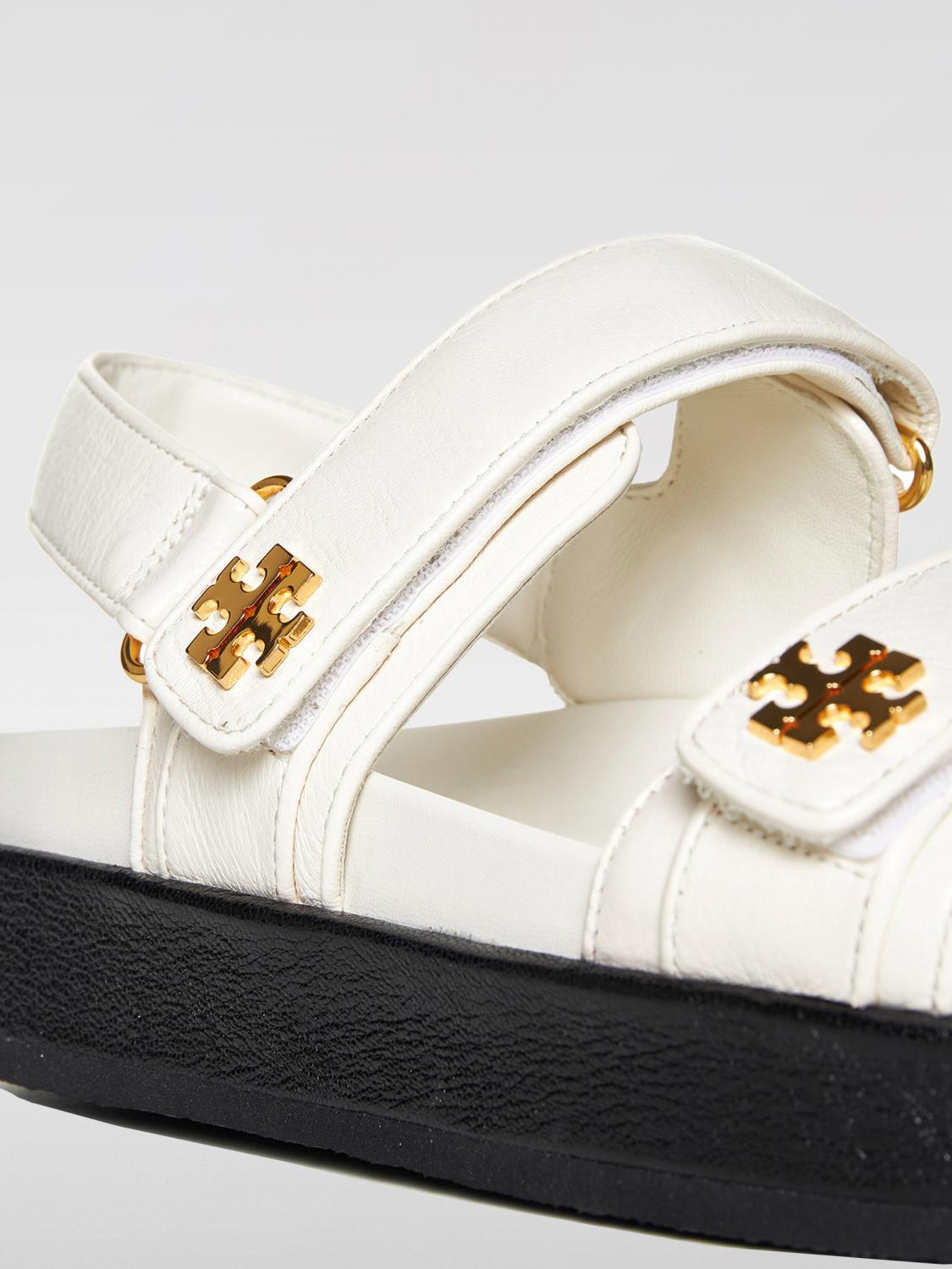 TORY BURCH SANDALEN MIT ABSATZ: Sandale Tory Burch aus Leder, Ivory - Img 4