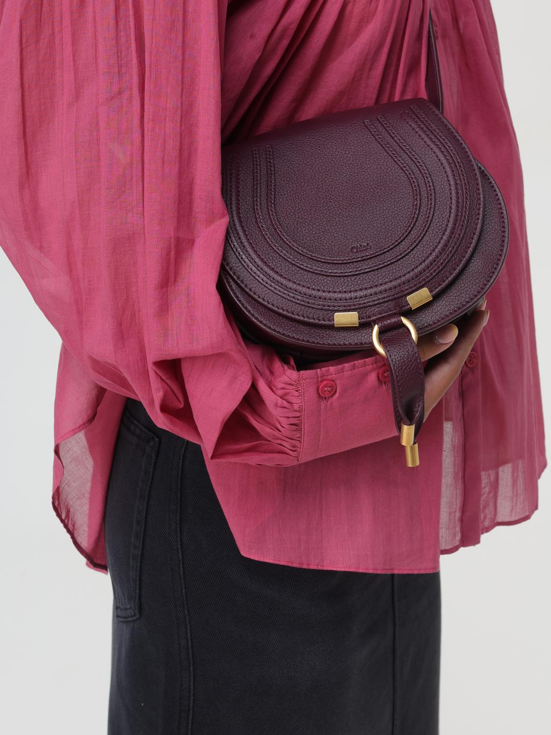 CHLOÉ BORSA MINI: Borsa Marcie Chloè in pelle a grana , Fantasia - Img 2