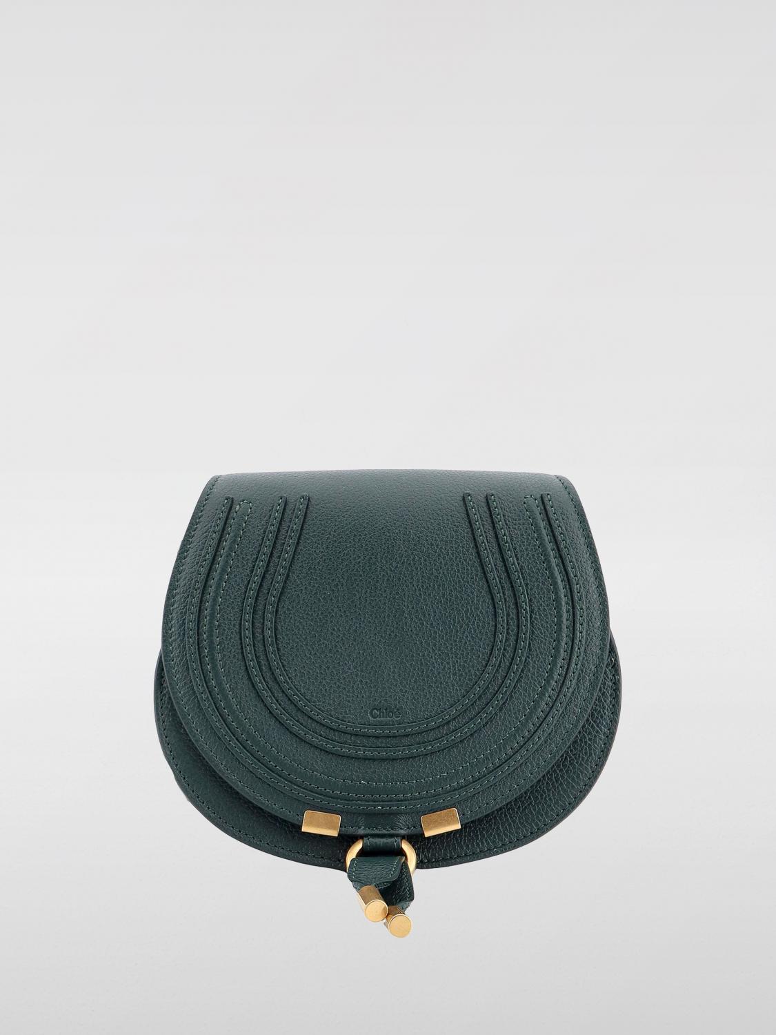 CHLOÉ BORSA MINI: Borsa Marcie Chloè in pelle a grana , Verde - Img 1