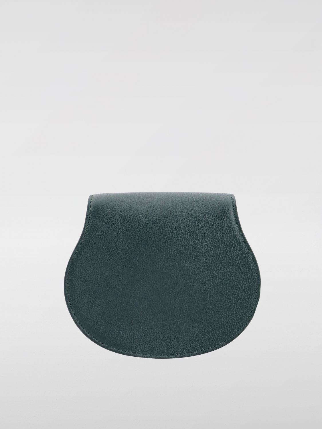 CHLOÉ BORSA MINI: Borsa Marcie Chloè in pelle a grana , Verde - Img 2