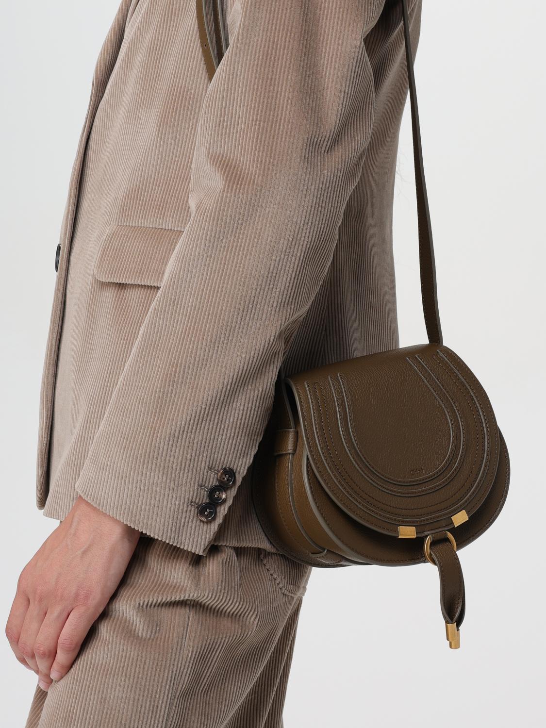CHLOÉ BORSA MINI: Borsa Marcie Chloè in pelle a grana , Cuoio - Img 2