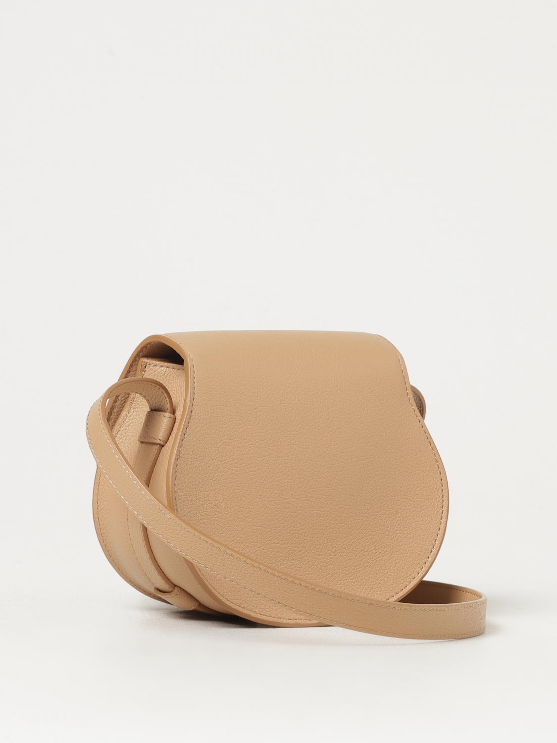 CHLOÉ BORSA MINI: Borsa Marcie Chloè in pelle a grana , Nudo - Img 3