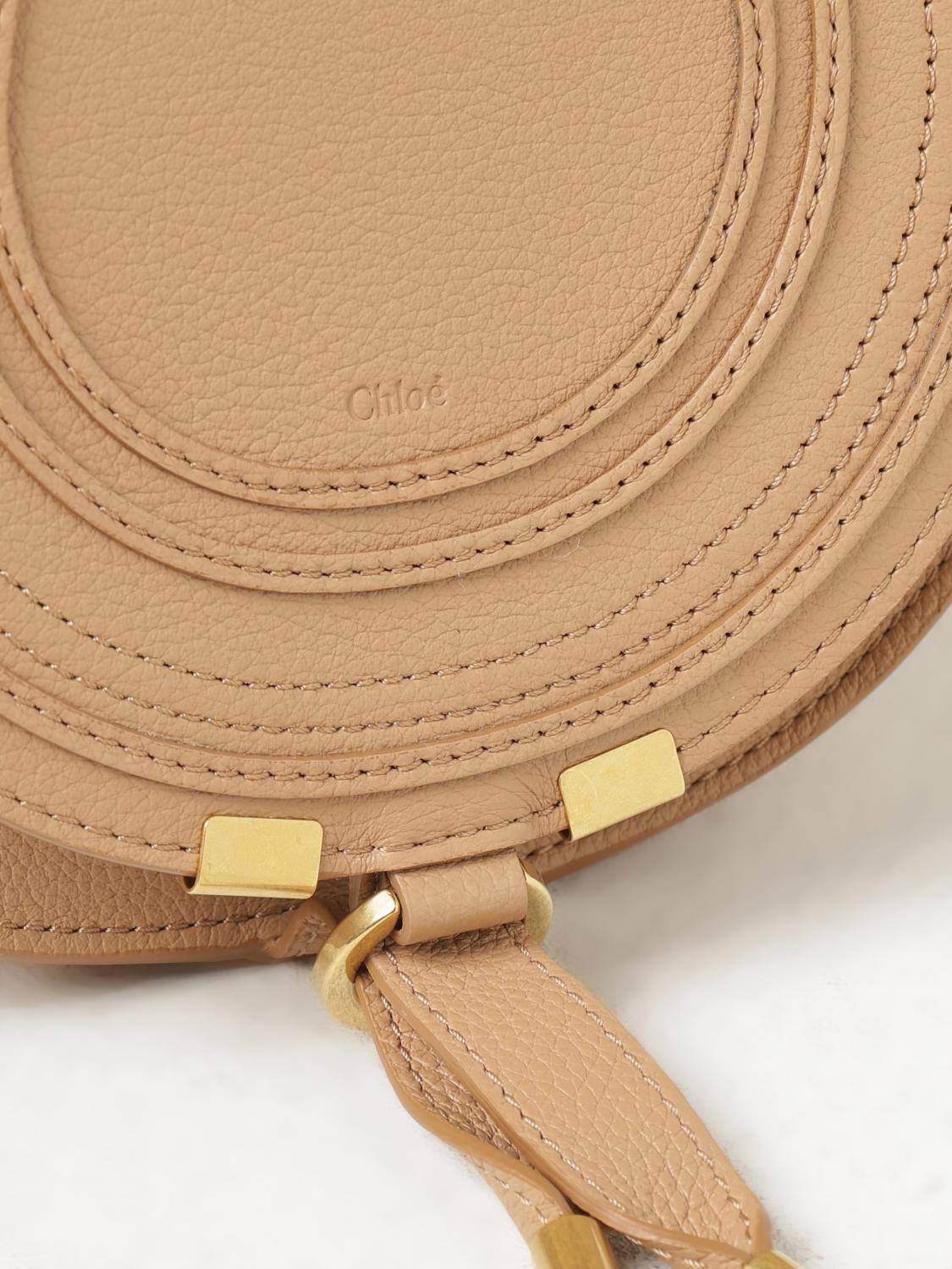 CHLOÉ BORSA MINI: Borsa Marcie Chloè in pelle a grana , Nudo - Img 4