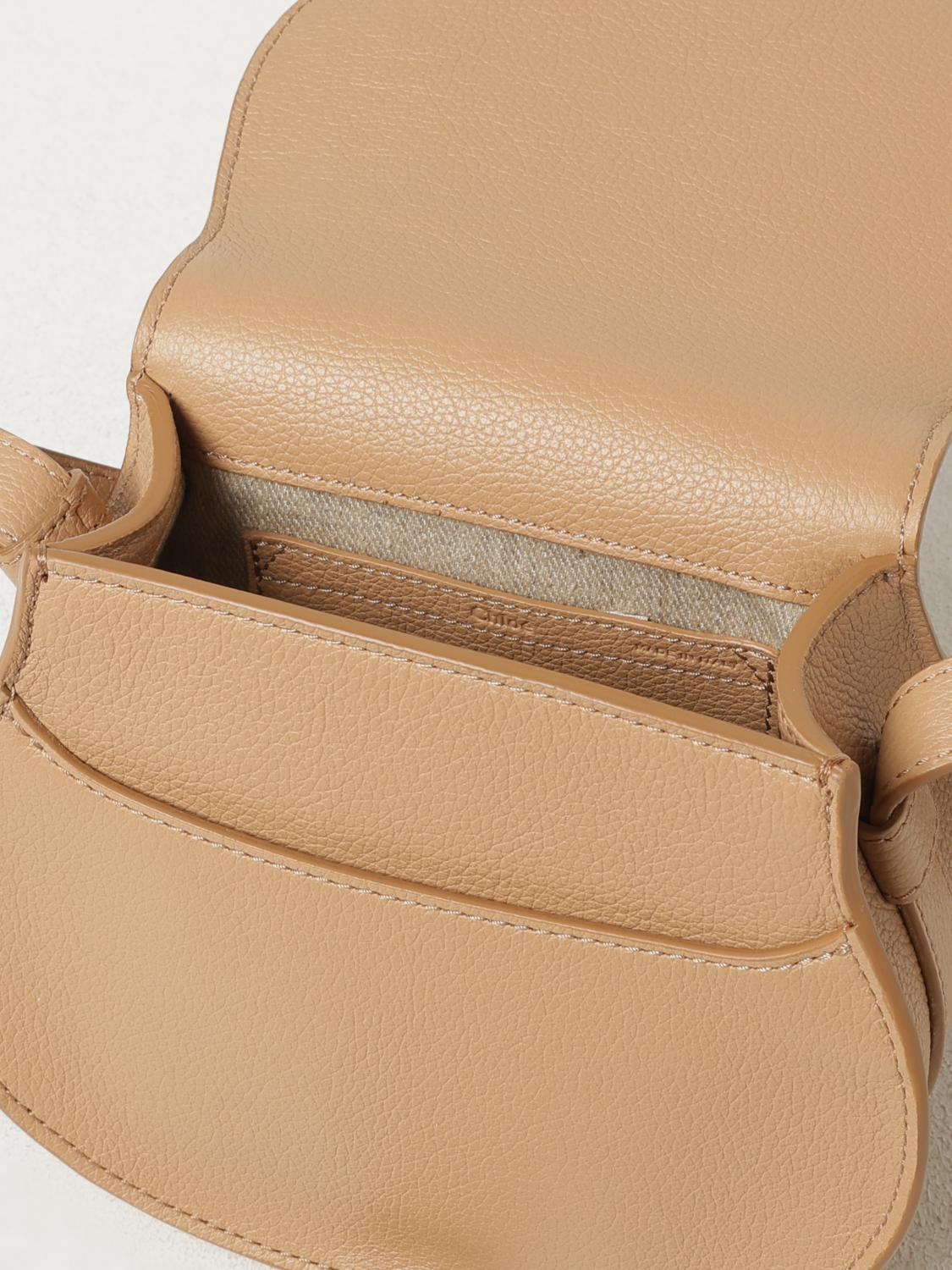 CHLOÉ BORSA MINI: Borsa Marcie Chloè in pelle a grana , Nudo - Img 5