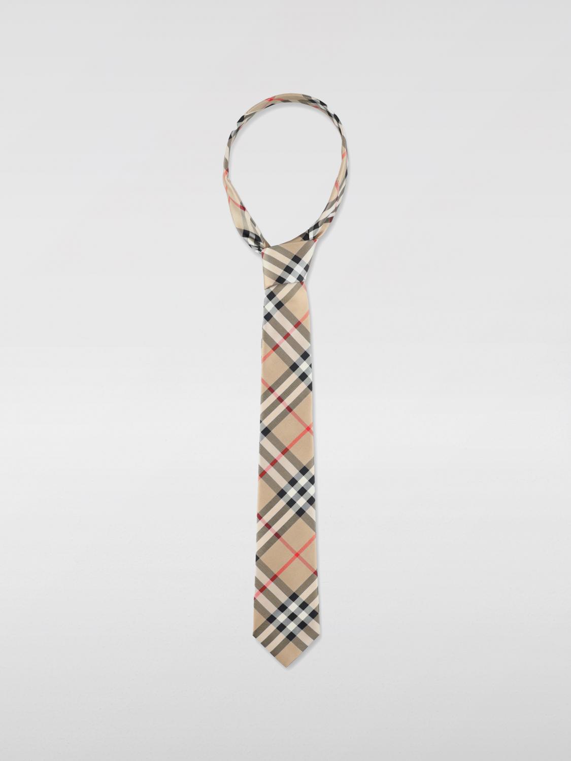 BURBERRY TIE: Tie men Burberry, Beige - Img 1