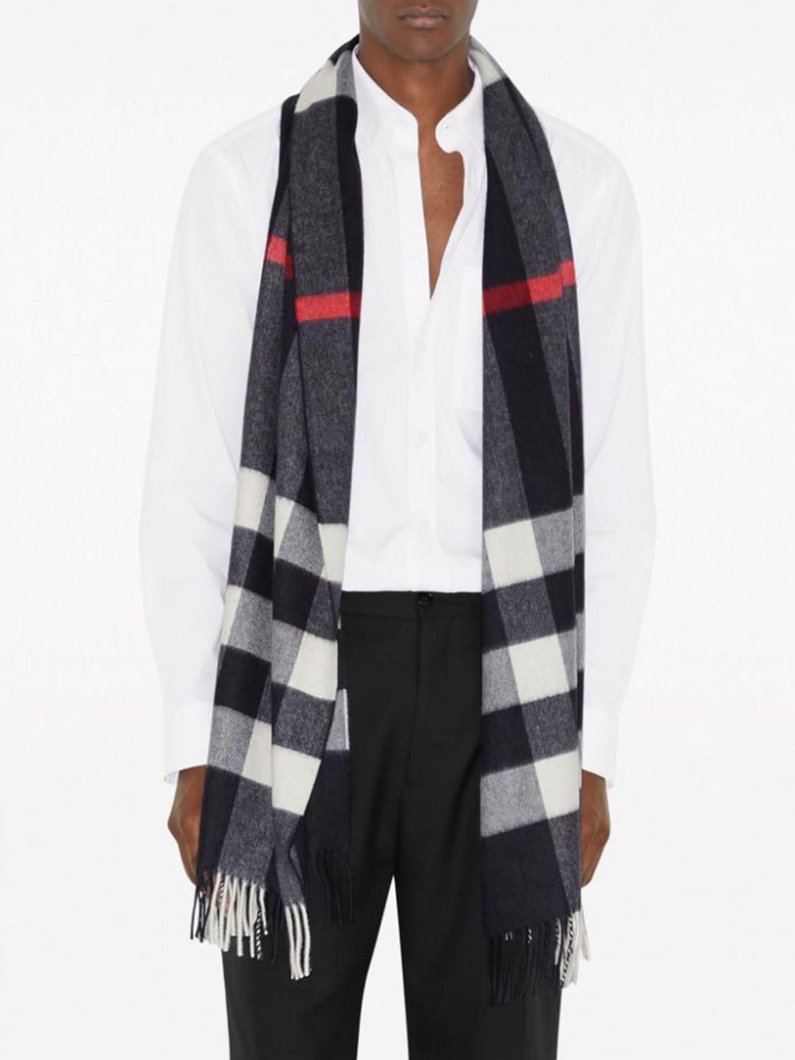BURBERRY SCARF: Scarf men Burberry, Blue - Img 4