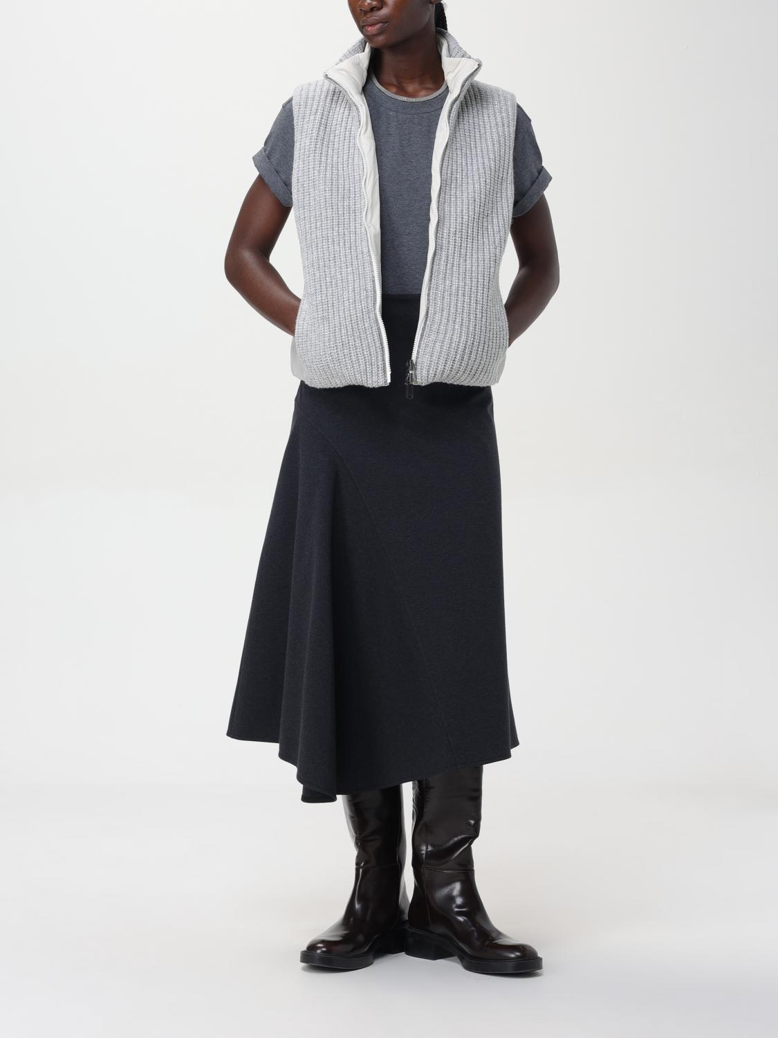 BRUNELLO CUCINELLI ベスト: ジャケット レディース Brunello Cucinelli, グレー - Img 2