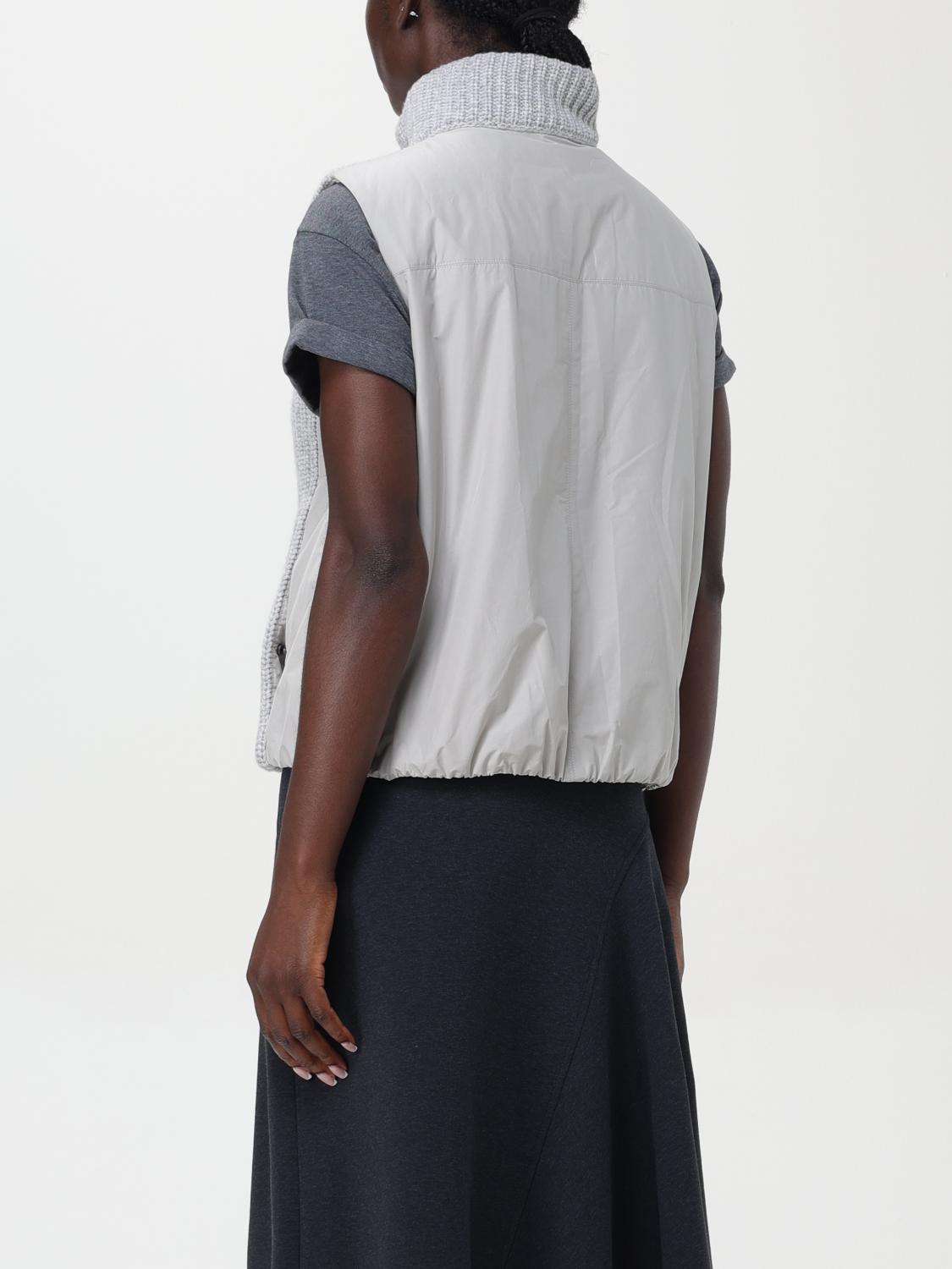 BRUNELLO CUCINELLI ベスト: ジャケット レディース Brunello Cucinelli, グレー - Img 3
